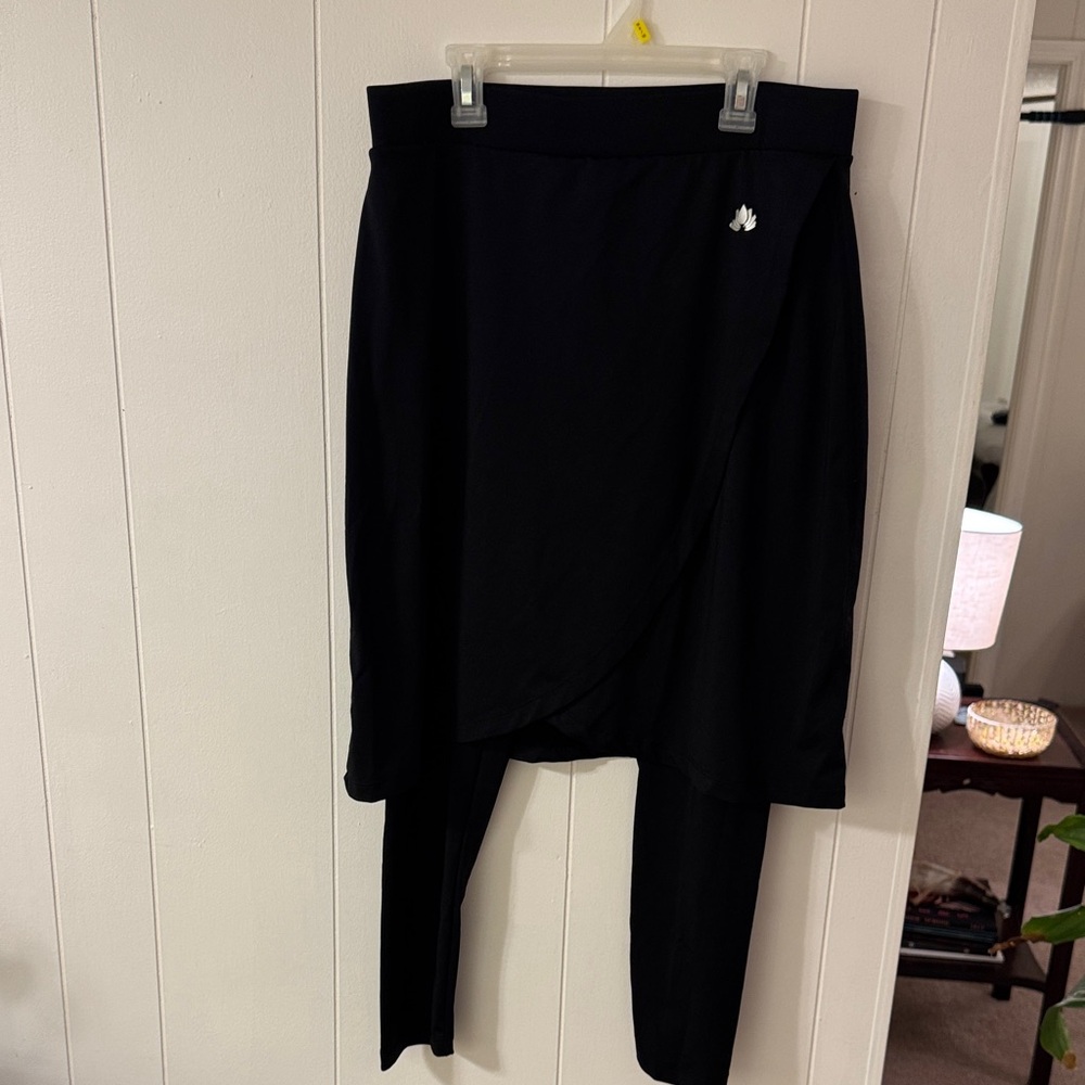 Black Ankle Faux Wrap Snoga 22” Skirt